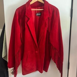 Vintage Argentinian Suede Jacket. Holes from shoulder padding removal